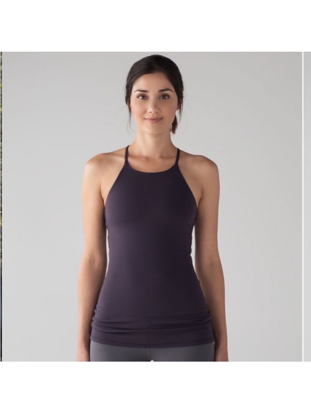 Lululemon Sun Setter Tank Racerback Eggplant Purple 6 High Neck